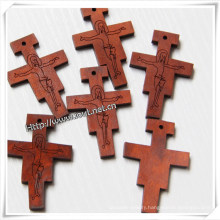 Handmade Wooden Cross, Religious Wooden Cross, Natural Small Cross (IO-cw012)